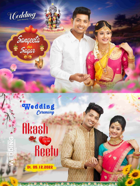thumbnail Download  Wedding Flex Banner Templates Combo Pack 6x4